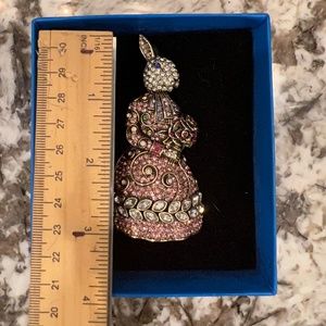 Crystal Rabbit Brooch